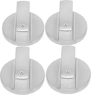 KALLORY 4pcs Cooktop Oven Knob Replacements for Gas and Electric Stoves Stylish Brushed Control Knobs for Burner and Toaster Oven Kitchen Appliance Accessories