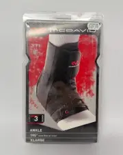 MCDAVID ANKLE BRACE w/ STRAPS, Red Accent on Strap **X LARGE** MD195