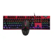 K65 104-key Red Real Manipulator Feel Wired Keyboard and Mouse Set Desktop Computer Notebook Gaming Home Office Keyboard