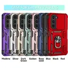 For Samsung Galaxy Z Fold 6 Anti-fall Rubber Ring Stand Case Slide Camera Cover