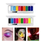 Face and Body in The Dark Washable with Brush Water based Face Painting Palette