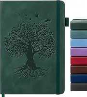 Lined Journal Notebook for Women Men, A5 Hardcover Leather Journals for Writing, 200 Pages/100GSM Thick Paper, Daily Journal Notebook for Work, School, Note Taking, Business, Travel, College Ruled