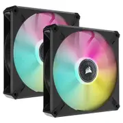 Corsair iCUE ML140 RGB ELITE Premium 140mm PWM Fan - 2 Pack + Lighting Node CORE