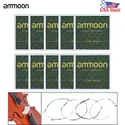 1-10 Set Stainless Steel 4/4 3/4 Violin Strings Set E A D G Nickel Wound E7E1