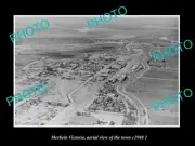 OLD LARGE HISTORIC PHOTO MERBEIN VICTORIA AERIAL VIEW OF THE TOWN c1940 2