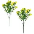 Lemon Tree for Home Bonsai with Green Leaves Fruit Lemon Branch Artificial