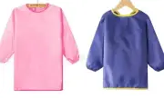 Girl Boy Children Solid Simple Feeding Bib Apron Art Paint Smock Shirt 2-3 Years