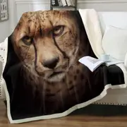 Cool and Fascinating Cheetah Portrait Throw Blanket