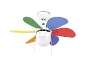 Ceiling Fan Lamp Fan Small Living Room Light Boracay White