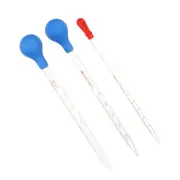Graduated Pipettes, 3 Pack 2ml 5ml 10ml Glass Pipette with Bulb
