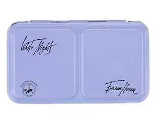 板橋酷酷姐美術 俄羅斯white night白夜塊狀水彩紫色空鐵盒！可放21個半塊、9個全塊！12*7.5*2.5cm
