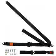 Rear Static Seat Belt For Daimler Sovereign 4.2 Berlina 1968-1979 Black