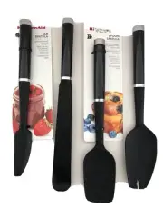 New KitchenAid Black Set of 4 Silicone Spatulas