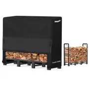 4ft Firewood Racks Cover,Heavy Duty Waterproof Outdoor Logs Holder Stand Cove...