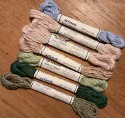 Kreinik 100% silk Soie d'Alger - lot of seven skeins