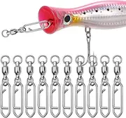 Barrel Swivels Fishing Tackle - 10X High Strength Fishing Snaps Swivels - Swivel Hooks Fishing, Terminal Tackle, Snap Swivels Fishing Tackle for Fishermen