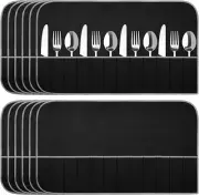 12 Slot Anti Tarnish Silver Storage Roll with Ribbon - Perfect for Utensils