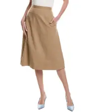 Theory Rounded Wool-Blend Midi Dress