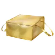 Insulated Reusable Grocery Bags with Zipper(Gold, 15.7"x15.7"x8.7")