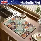 Retro Quick-Drying Water-Draining Mat for Kitchen Bar Countertops 2025