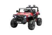 Electric Ride On Car Vehicle Toy Off Road Remote Control Jeep Truck for Kids Children 2.4G MP3 Flashing Lights Dual Openable Door