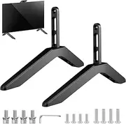 Lunaanda TV Base Pedestal Feet, Universal Tabletop TV Stand Legs Replacement Mount Stand with Non-Slip Pads & Screws for Most 32-65 Inch LCD LED Plasma Flat Screen TVs, Hole Distance is from 2-5.5 cm