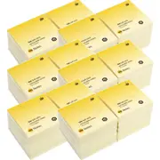 6 Packs Marbig Stick Sticky Notes 100 Sheet 75x75mm Yellow 12 Pads