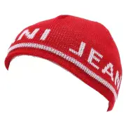 9349X cuffia BOY bimbo ARMANI JEANS red/white mix wool beanie hat
