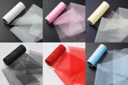 10 yards Organza Giltter Tulle 6" Ribbon Roll/Trim/Craft/Tutu/Wedding R72-Colors