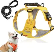Chewie Cozy Harness, Getchewie Dog Harness, Adjustable Comfortable Pet Chest with Reflective, No Choke, No Pull for Small Medium Large Dogs, Easy to Put On and Off (Yellow,XS)