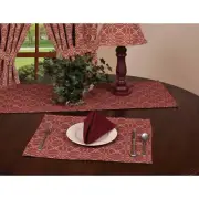Marshfield Jacquard Barn Red Table Runner