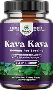 Kava Kava Nootropic Brain Supplement - Brain Booster Kava Kava Capsules for Natural Sleep Aid Mood Brain Fog and Stress Relief - Kava Kava Extract Muscle Relaxer Pills