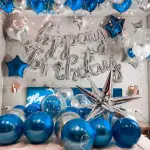 【KNJSTORE】迷霧藍爆炸星生日套餐(生日氣球/派對/藍色)