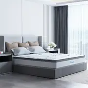 Dreamz Spring Mattress Bed Pocket Tight Top Foam Medium Firm King Size 25CM