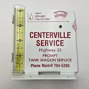 Vintage CO-OP FARMERS COOPERATIVE CO. Tin Metal Rain Gauge Sign Advertising NOS