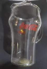 Red Coca Cola Coke Glass Pitcher 11 cups or 88 ounces