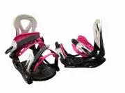 ​JR KIDS ALTITUDE "JR RIPPER" SNOWBOARD BINDINGS (SIZES 3-6) BLACK/PINK