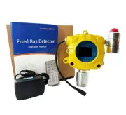 CL2 Detector Fixed Chlorine Gas Leak Detector with 0-50ppm Sound & Light Alarm