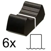 SIFAM 6 Button Slide Potentiometer Fader Knob Black 8mm Control Controllers