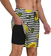 [AFHYZY] Men Swim Trunks Short 7 Inch Funny Bathing Suits Quick Dry Board Shorts Swimming Trunks for Summer