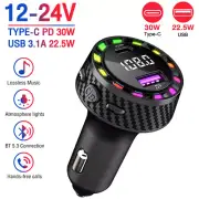 Car Cigarette Lighter Socket USB Fast Charger Power LED Adapter FM Transmitter