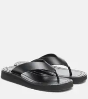 [The Row] The Row Ginza leather platform slides AU 7 black