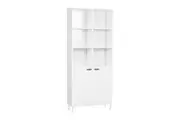 Maestro Furniture Ashley Collection 10-Cube Display Bookcase With 2-Doors - White