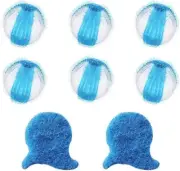8PCS Pet Hair Remover Balls for Laundry - Reusable Nylon Lint Catcher, Anti-Wind