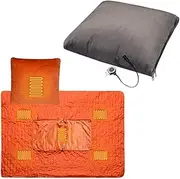 Office Electric Heating Pillow, 150cm*105cm Blanket Heating Pillow, Heated Electric Throw Blanket, Machine Washable Blanket Warming Heating Blanket with 3 Heating Settings Overheating Protection Gray