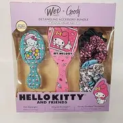 Wet Brush + goody detangling accessory bundle- limited edition- Hello Kitty and friends brush set with scrunchies