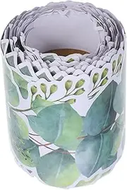 Uonlytech DIY Classroom Decor 10m Roll of Eucalyptus Leaf Border Sticker Self-Adhesive Blackboard Wall Decal for Home Office