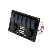 Hulk 4x4 6 Way Switch Panel with 50A Plugs ACC Power Socket & USB Socket