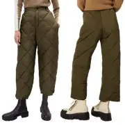 Alp N Rock Womens Mika Quilted Snow Pants Large Dark Moss Green NWT Ski Aspen
