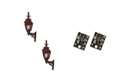 DCC Concepts LML-GWBN - Legacy Skyline Gas Wall Lamps - Brown (2 Pack) OO Gauge